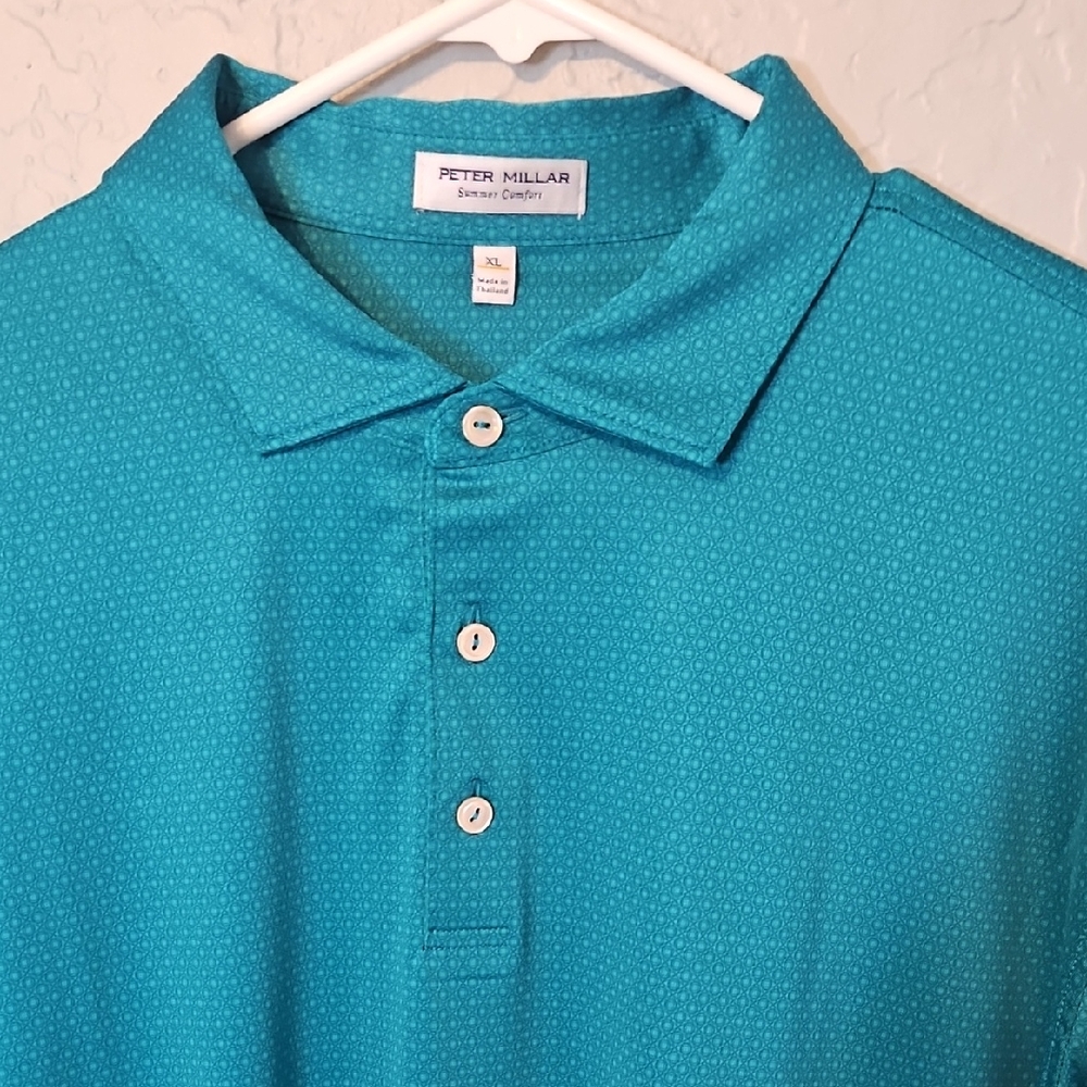 Peter Millar Men's Aqua Polo Shirt
